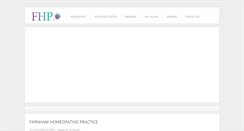 Desktop Screenshot of farnhamhomeopathicpractice.co.uk